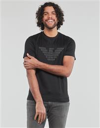 Emporio Armani Ανδρικό T-shirt Μαύρο με Λογότυπο