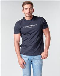 Emporio Armani Ανδρικό T-shirt Navy Μπλε με Λογότυπο από το Spartoo