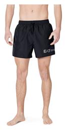 Logo Ανδρικό Μαγιό Σορτς Ασημί-μαύρο Emporio Armani