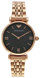 Ρολόι Μπαταρίας με Μεταλλικό Μπρασελέ Emporio Armani