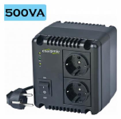 EG-AVR-0501 Compact Σταθεροποιητής Τάσης Relay 500VA με 2 Πρίζες Ρεύματος Energenie