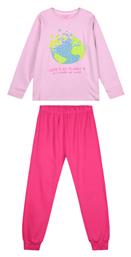 Παιδική Πιτζάμα Χειμωνιάτικη Βαμβακερή Φούξια Energiers