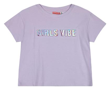 Παιδικό Crop Top Κοντομάνικο Λιλά Energiers