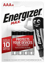 Max Αλκαλικές Μπαταρίες AAA 1.5V 4τμχ Energizer
