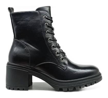 Γυναικεία Μποτάκια με Ψηλό Τακούνι Μαύρα Envie Shoes