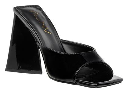 Mules με Χοντρό Ψηλό Τακούνι σε Μαύρο Χρώμα Envie Shoes