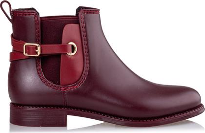 Envie Shoes Κοντές Γυναικείες Γαλότσες Μπορντό από το PerfectDress