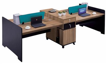 Επαγγελματικό Γραφείο Supreme 290x120x101εκ. Γκρι / Καρυδί - HomeMarkt