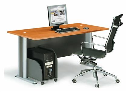 Επαγγελματικό Γραφείο Basic 150x80x75εκ. Γκρι / Κερασί - Woodwell
