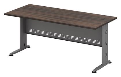 Επαγγελματικό Γραφείο Compact 180x80x75εκ. Γκρι / Σκούρο Καρυδί - Woodwell