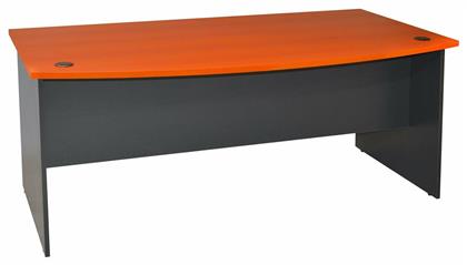Επαγγελματικό Γραφείο Executive 180x93.5x75εκ. Γκρι / Κερασί - HomeMarkt