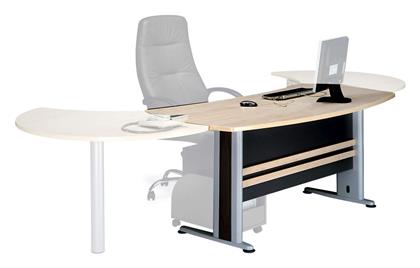 Επαγγελματικό Γραφείο Executive No 999 180x80x75εκ. Dark Grey / Beech - Woodwell