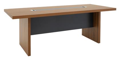 Επαγγελματικό Γραφείο Oscar 240x120x76εκ. Γκρι / Καρυδί - Pakketo