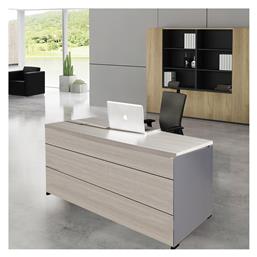 Επαγγελματικό Γραφείο Progress 140x80x75εκ. Elm / Grey - Woodwell