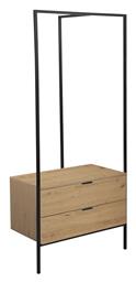 Έπιπλο Εισόδου Φυσική-μαύρο 85x45x190εκ. Pakketo