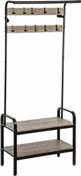 Έπιπλο Εισόδου με Κρεμάστρα Μαύρο 73.5x34x170.5cm - Aria Trade