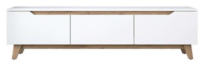 Έπιπλο Τηλεόρασης Ξύλινο A-g D White-oak Μ180xΠ35xΥ48.3cm - Hanah Home