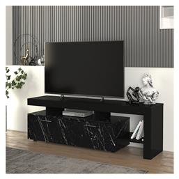 Έπιπλο Τηλεόρασης Ξύλινο Acnes Μαύρο Μ160xΠ40xΥ53cm - Megapap