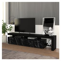 Έπιπλο Τηλεόρασης Ξύλινο Acnes Μαύρο Μ220xΠ40xΥ52cm - Megapap
