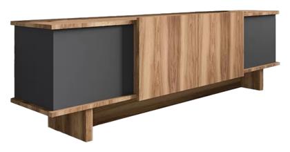 Έπιπλο Τηλεόρασης Ξύλινο Diona Ανθρακί-oak Μ180xΠ33xΥ50cm - Pakketo