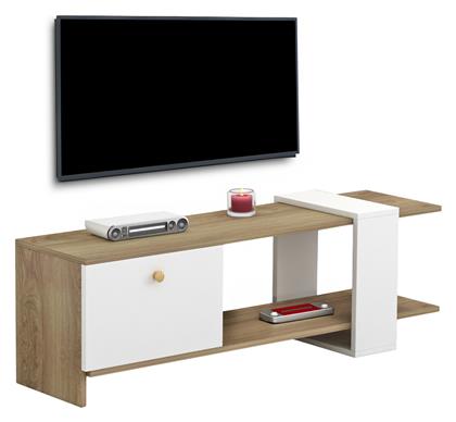Έπιπλο Τηλεόρασης Ξύλινο Henriette Λευκο Μ120xΠ25xΥ37cm - HomeMarkt