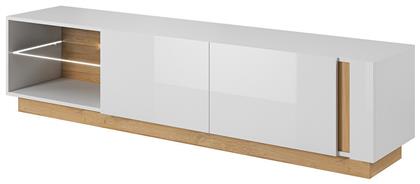 Έπιπλο Τηλεόρασης Ξύλινο High Λευκό / Λευκό High Gloss / Grandson Μ187.5xΠ40xΥ45.5cm - LH Home Furniture