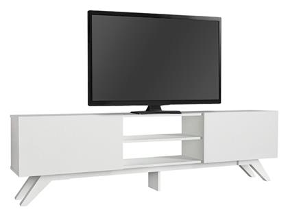 Έπιπλο Τηλεόρασης Ξύλινο Jarvis Λευκό Μ180xΠ31.3xΥ58cm - Megapap
