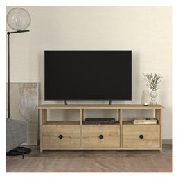 Έπιπλο Τηλεόρασης Ξύλινο Mahen Sapphire Oak Μ140xΠ35xΥ49.8cm - Megapap