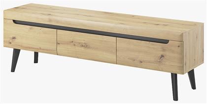Έπιπλο Τηλεόρασης Ξύλινο Nordi Artisan / Μαύρο Μ160xΠ40xΥ50cm - LH Home Furniture