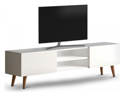 Έπιπλο Τηλεόρασης Ξύλινο Plane Λευκό Μ150xΠ32xΥ46cm - Megapap