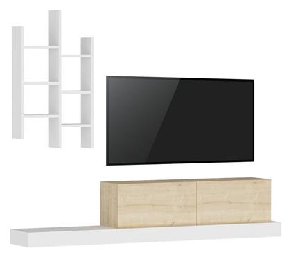 Έπιπλο Τηλεόρασης Ξύλινο Rumba Λευκή-oak Μ180xΠ30xΥ31cm - Pakketo