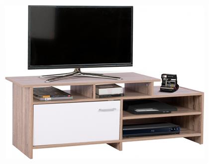 Έπιπλο Τηλεόρασης Ξύλινο Scott Sonoma / Λευκό Μ128xΠ39xΥ46cm - HomeMarkt