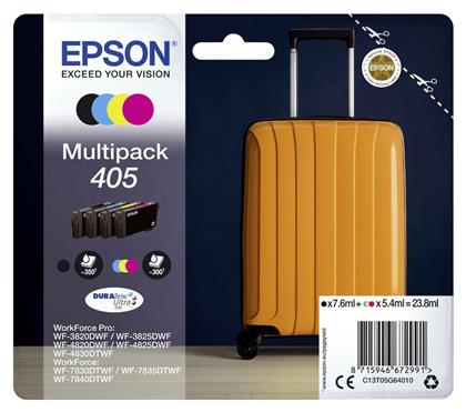 405 Γνήσιο Πακέτο 4 Μελανιών Εκτυπωτή InkJet Epson