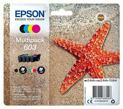 603 Γνήσιο Πακέτο Μελανιών Εκτυπωτή InkJet Epson
