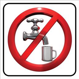 Ergo Πινακίδα ''Απαγορεύεται '' ''Μην Πίνετε Νερό'' 9.5x9.5cm