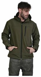 Ζακέτα Εργασίας Softshell Ψύχους με Κουκούλα Πράσινη Ergo