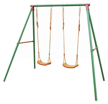 Κούνια Διπλή Μεταλλική 200x100x63εκ. για 3+ Ετών Πράσινη Escape