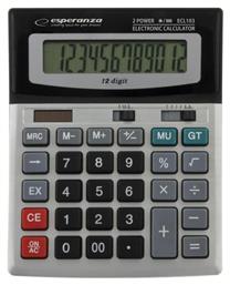Αριθμομηχανή Euler 12 Ψηφίων σε Μαύρο Χρώμα Esperanza
