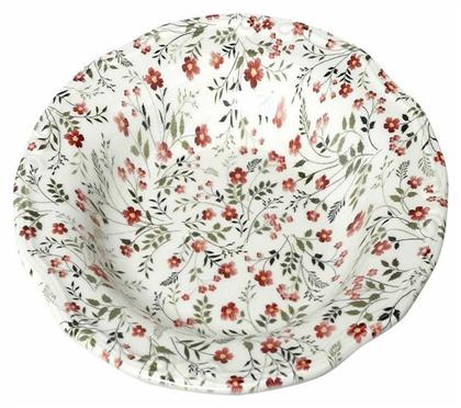 Daisies Πιάτο Βαθύ Κεραμικό Ροζ με Διάμετρο 24cm Espiel