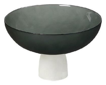 Διακοσμητικό Μπωλ Γυάλινο Caprice 24x24x15cm Κυπαρισσί Espiel