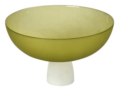 Διακοσμητικό Μπωλ Γυάλινο Caprice 28x28cm Lime Espiel