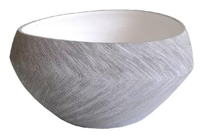 Διακοσμητικό Μπωλ Πορσελάνης 25x25x13cm Λευκό Ματ Espiel