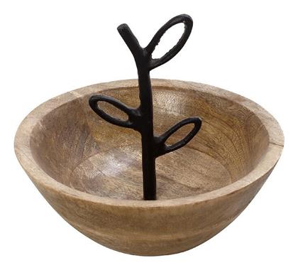 Διακοσμητικό Μπωλ Ξύλινο 20x20x17cm Espiel
