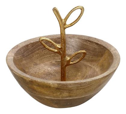 Διακοσμητικό Μπωλ Ξύλινο 20x20x17cm Espiel