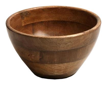 Διακοσμητικό Μπωλ Ξύλινο Μπεζ 21x12x12cm Espiel