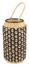 Φαναράκι Rattan Επιτραπέζιο Μπεζ 22x22x39εκ. Espiel
