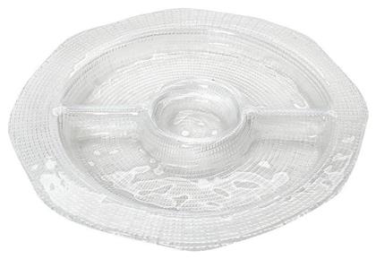 Γυάλινη Ορντεβιέρα 2 Θέσεων Διάφανη Ø34xY3cm Π34xΜ34xΥ3cm Espiel