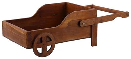 HOM2346 Καρότσι Ξύλινο Σκούρο Καφέ 46x22x16cm Espiel