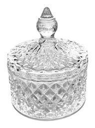 Vintage Φοντανιέρα Γυάλινη Trends με Καπάκι 8.5x14x14cm Espiel