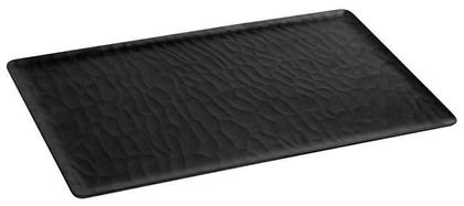 Wavy Matte Πιατέλα Σερβιρίσματος Ορθογώνια Πλαστική Black 53x32.5εκ. Espiel